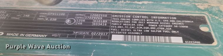 image for item DQ3796 2017 Volvo DD120C double drum vibratory roller