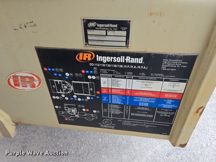 image for item DX1595 2006 Ingersol Rand DD-118HF double drum vibratory roller