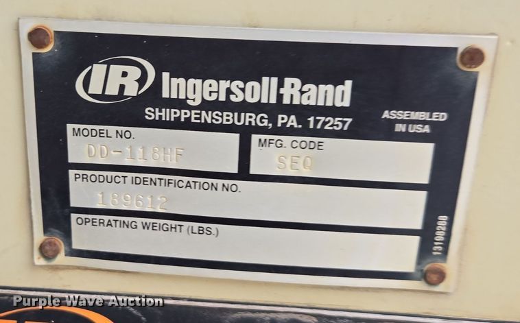 image for item DX1595 2006 Ingersol Rand DD-118HF double drum vibratory roller