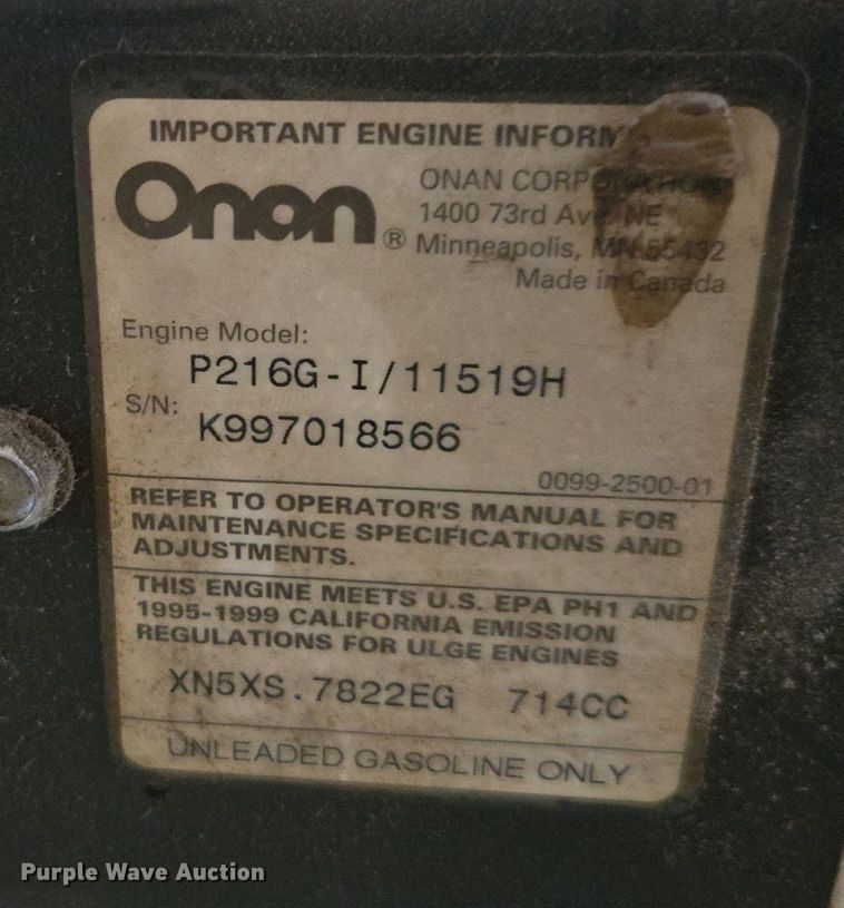 image for item DX1604 Miller Bobcat 225 welder/generator