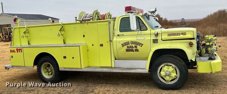 image for item DX3738 1975 Chevrolet C65 pumper fire truck