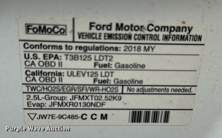 image for item DX3768 2018 Ford Transit Connect van