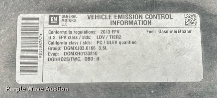 image for item EH7308 2013 Chevrolet  Impala Police Cruiser  