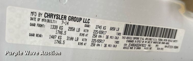 image for item EH7310 2014 Ram C/V van