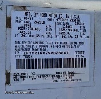 image for item EI8402 1997 Ford Ranger XLT SuperCab pickup truck