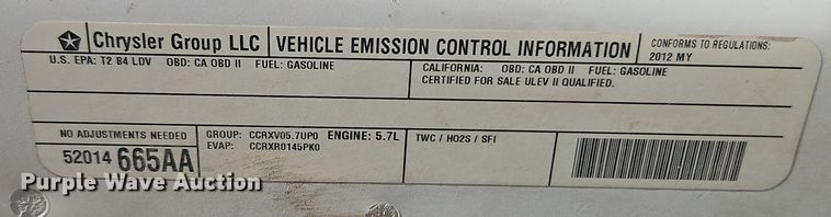 image for item EI8575 2012 Dodge Charger Police 