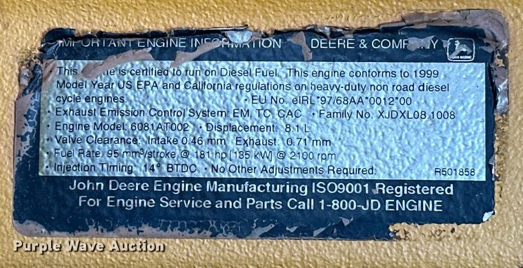 image for item EJ5139 John Deere 850C dozer