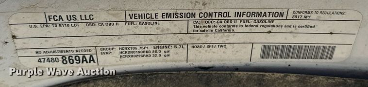 image for item EJ5151 2017 Dodge Ram 1500 Crew Cab pickup truck