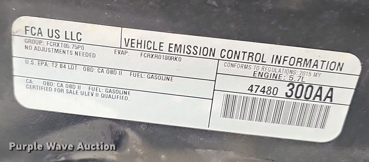 image for item EK0860 2015 Dodge  Durango SSV SUV