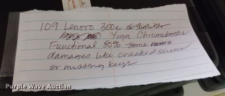 image for item EN8590 Approximately 109 Lenovo 300e Chromebooks