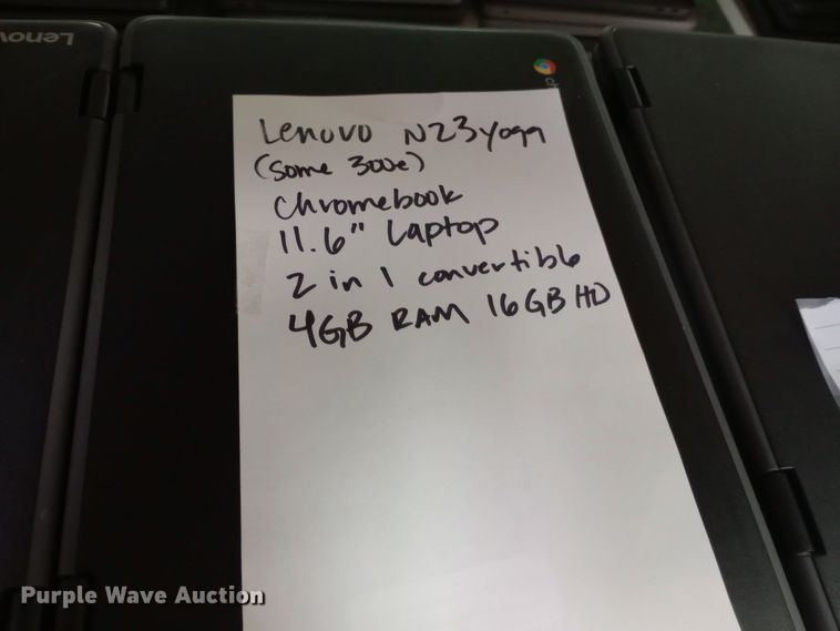 image for item EN8597 Approximately 200 Lenovo N23 Chromebooks