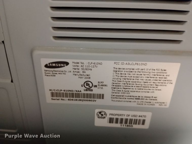 image for item EN8601 Samsung CPL-610 ND color printer