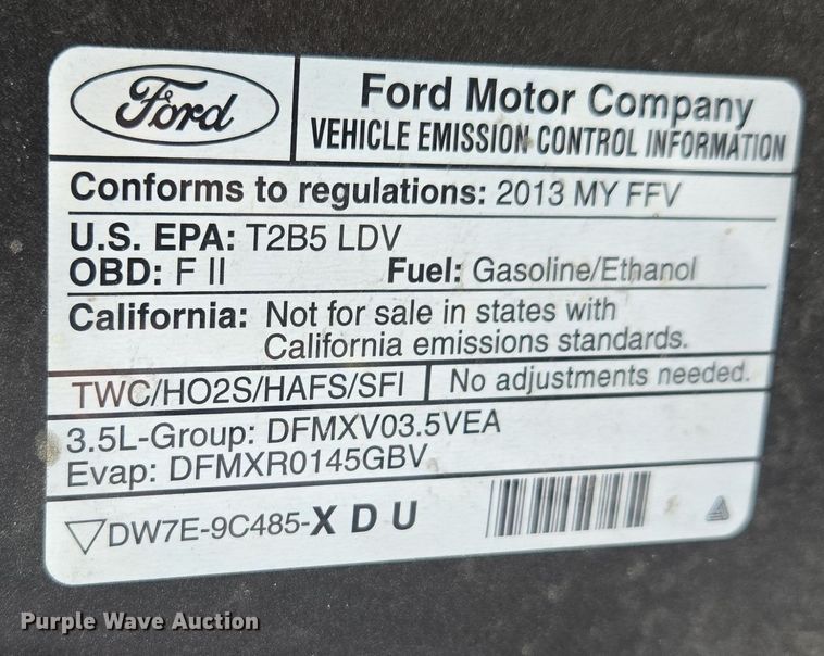 image for item EQ3630 2013 Ford  Taurus Police Interceptor 