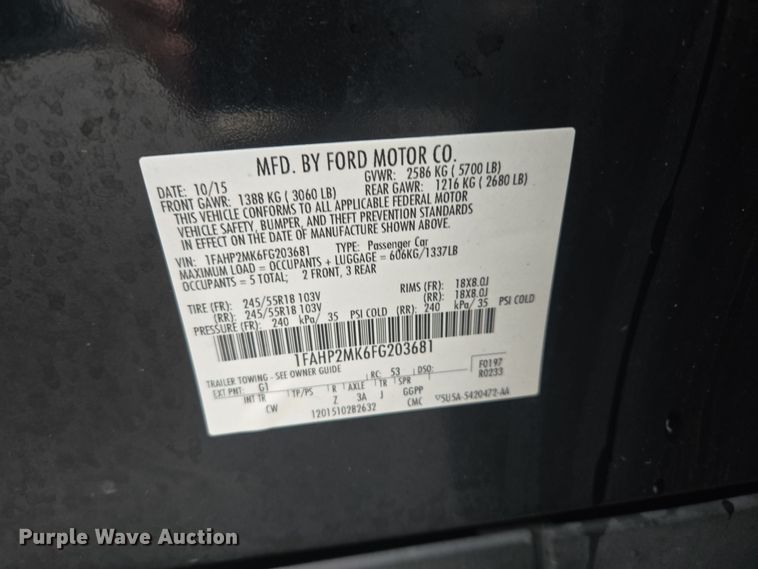 image for item EQ3632 2015 Ford  Taurus Police Interceptor  