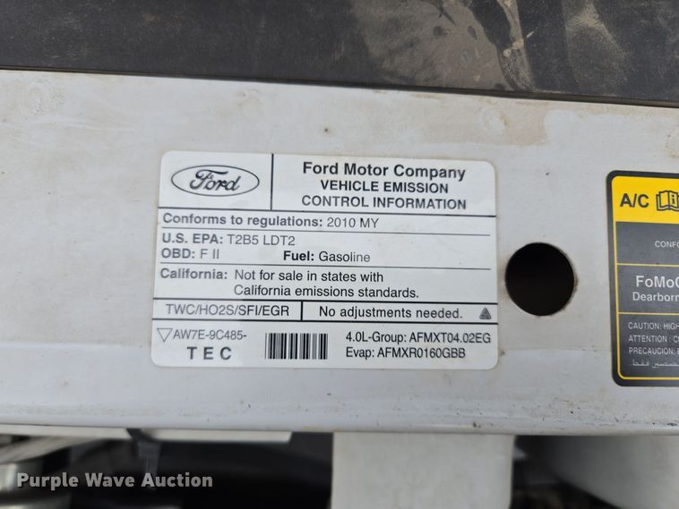 image for item EQ3634 2010 Ford  Ranger  SuperCab pickup truck
