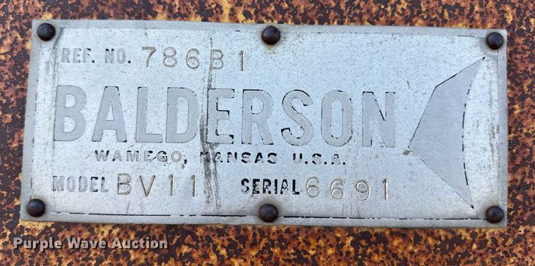 image for item ER8256 Balderson BV11 v-plow