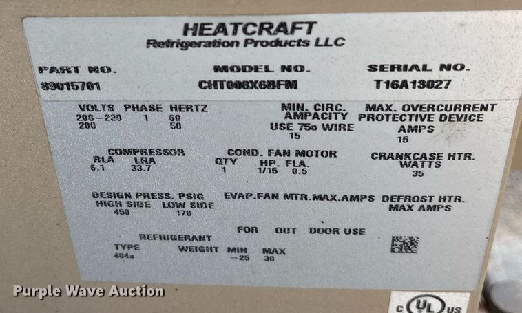 image for item JT9623 Southwest walk-in cooler