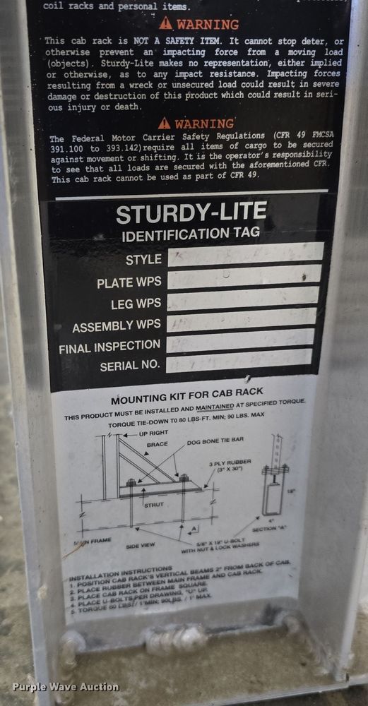 image for item LW9981 Sturdy-Lite  headache rack