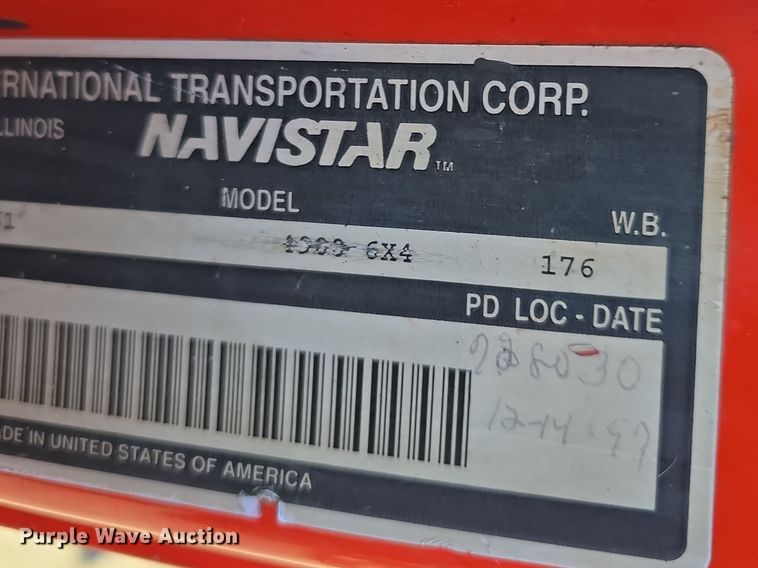 image for item LW9983 1999 International 4900 dump truck