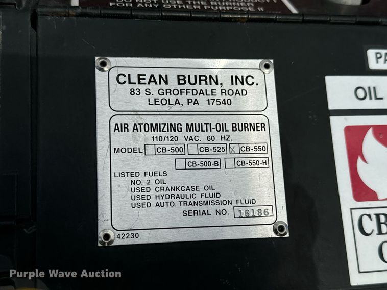 image for item MS9978 Clean Burn  CB5000 waste oil heater