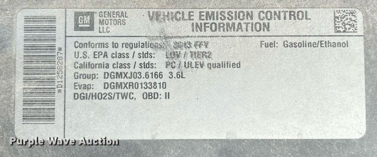 image for item NJ9593 2013 Chevrolet Impala 