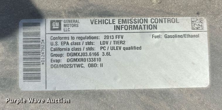 image for item NJ9598 2013 Chevrolet Impala 