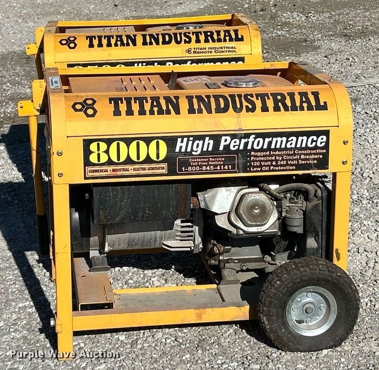 image for item NJ9600 (2) Titan Industries generators
