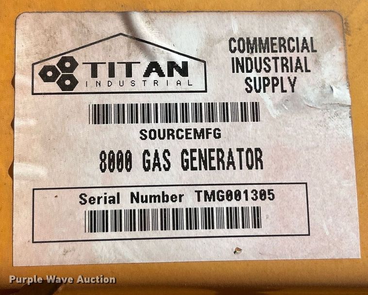 image for item NJ9600 (2) Titan Industries generators