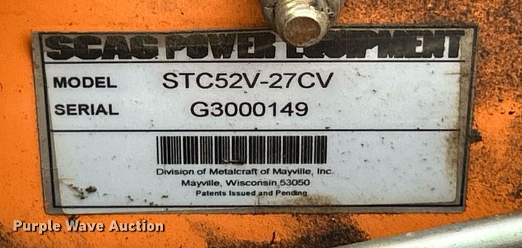 image for item NJ9611 Scag Tiger Cat ZTR lawn mower