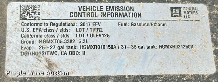 image for item NQ9110 2017 Chevrolet Tahoe Police SUV