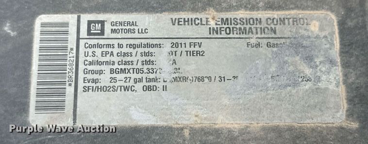 image for item NQ9111 2011 Chevrolet Tahoe Police  SUV