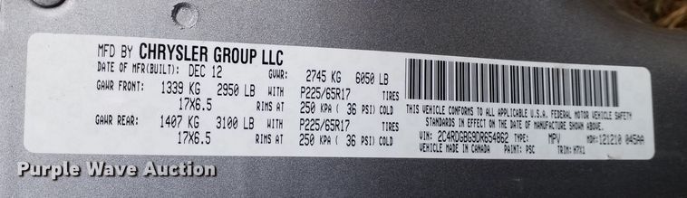 image for item OH9376 2013 Dodge Grand Caravan van