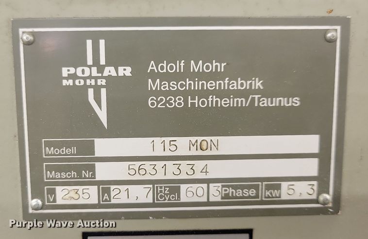 image for item OH9426 Polar Mohr 115 Mon paper cutter