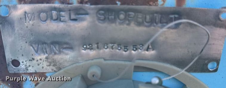 image for item DO7636 Shop built equipment trailer