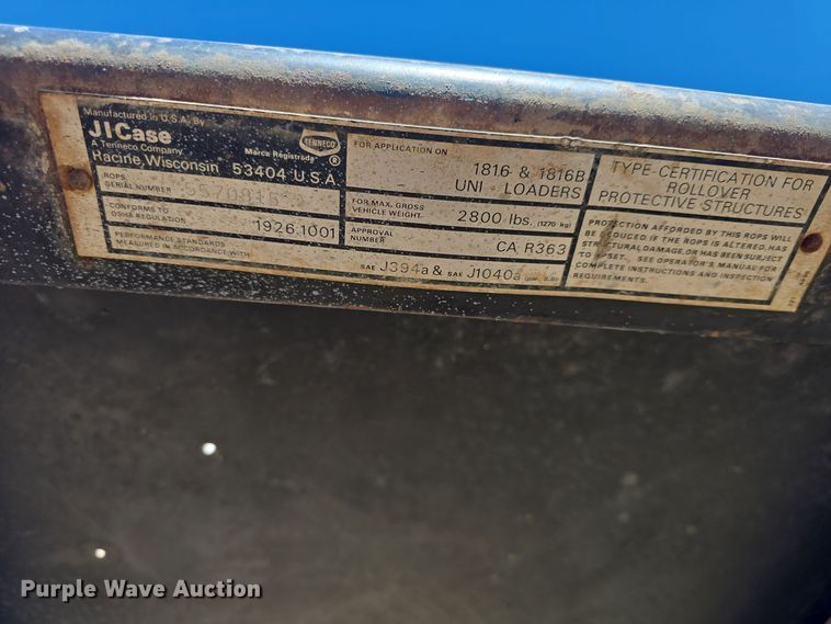 image for item DQ5350 1979 Case 1816B skid steer loader