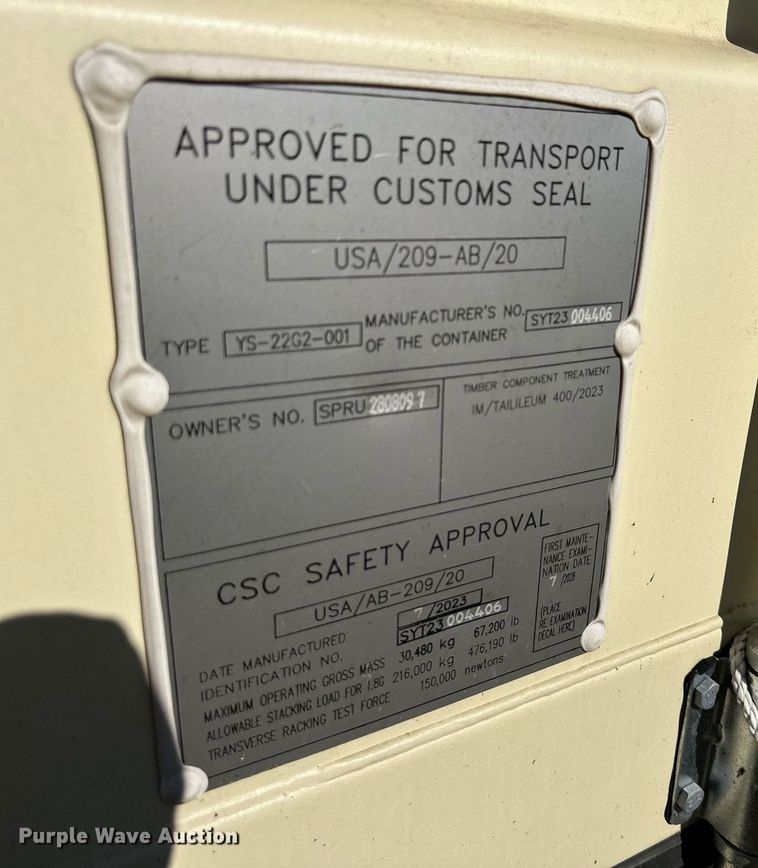 image for item DS3151 2023 shipping container