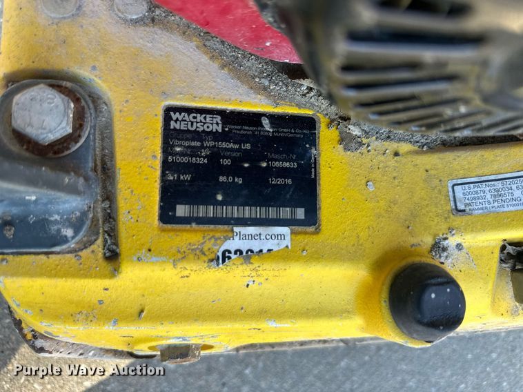 image for item DS3196 Wacker Neuson WP1550 plate compactor