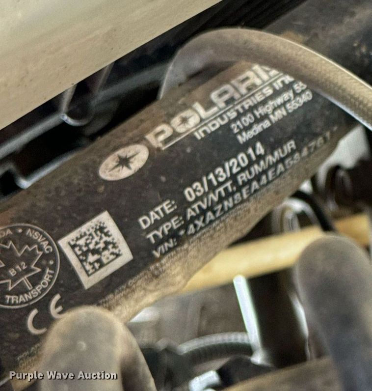 image for item DT2141 2014 Polaris  Sportsman 850 ATV