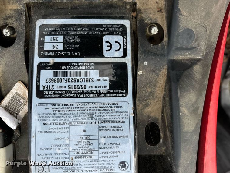 image for item DT2143 2015 Can AM  Outlander L ATV