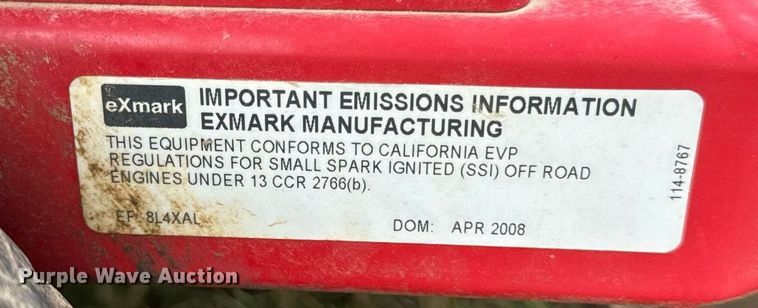 image for item DT2151 2008 Exmark Quest ZTR lawn mower