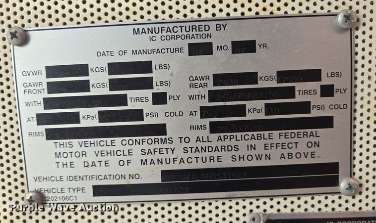 image for item DT5329 2008 IC school bus