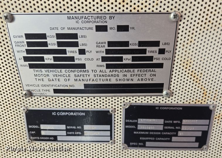 image for item DT5329 2008 IC school bus