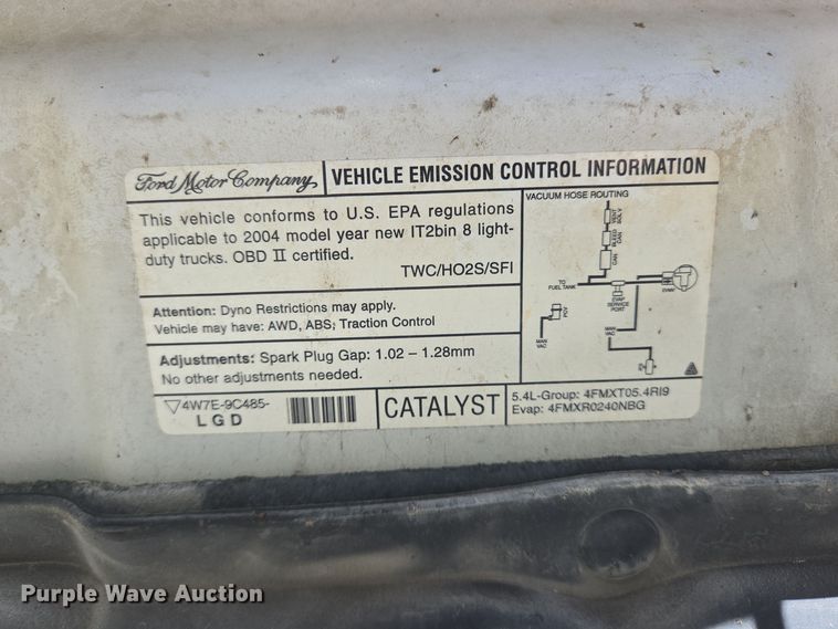 image for item DT5339 2004 Ford F150 SuperCrew pickup truck