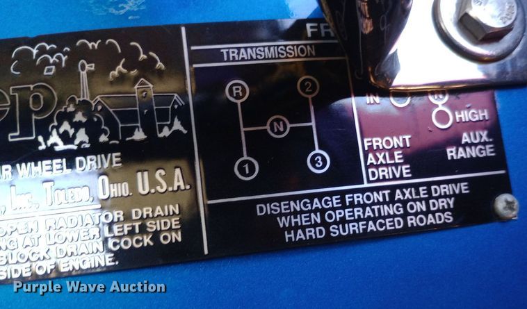 image for item DW0937 1954 Willys Jeep SUV