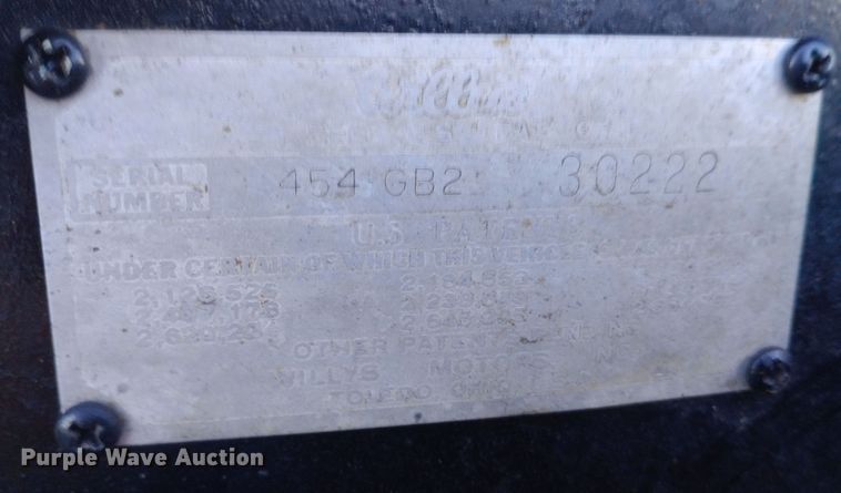 image for item DW0937 1954 Willys Jeep SUV