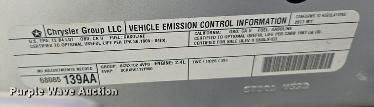 image for item DW3971 2011 Jeep Patriot SUV