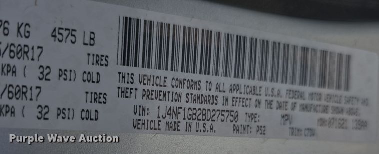 image for item DW3971 2011 Jeep Patriot SUV