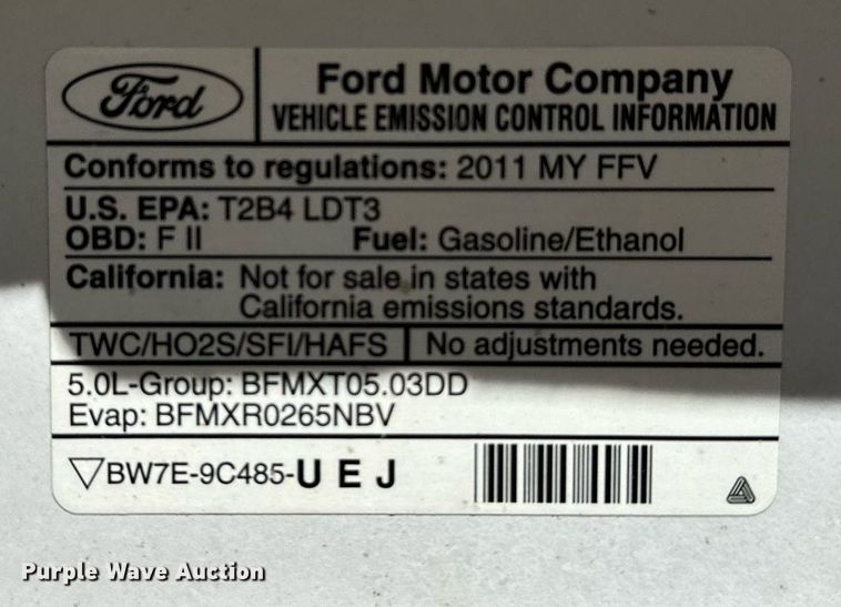 image for item DX3792 2011 Ford F150 SuperCab pickup truck