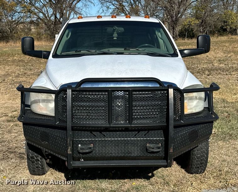 image for item DX3802 2008 Dodge Ram 5500HD Quad Cab flatbed truck