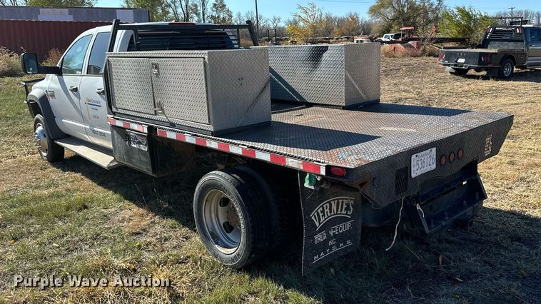 image for item DX3802 2008 Dodge Ram 5500HD Quad Cab flatbed truck